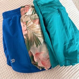 Girls Athletic Performance Set of 3 All in Motion Shorts Skort youth size 8